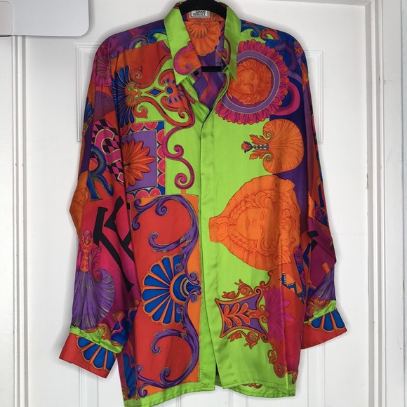 1990’s Gianni Versace Fregi Barocchi silk print shirt - Picture 1 of 16